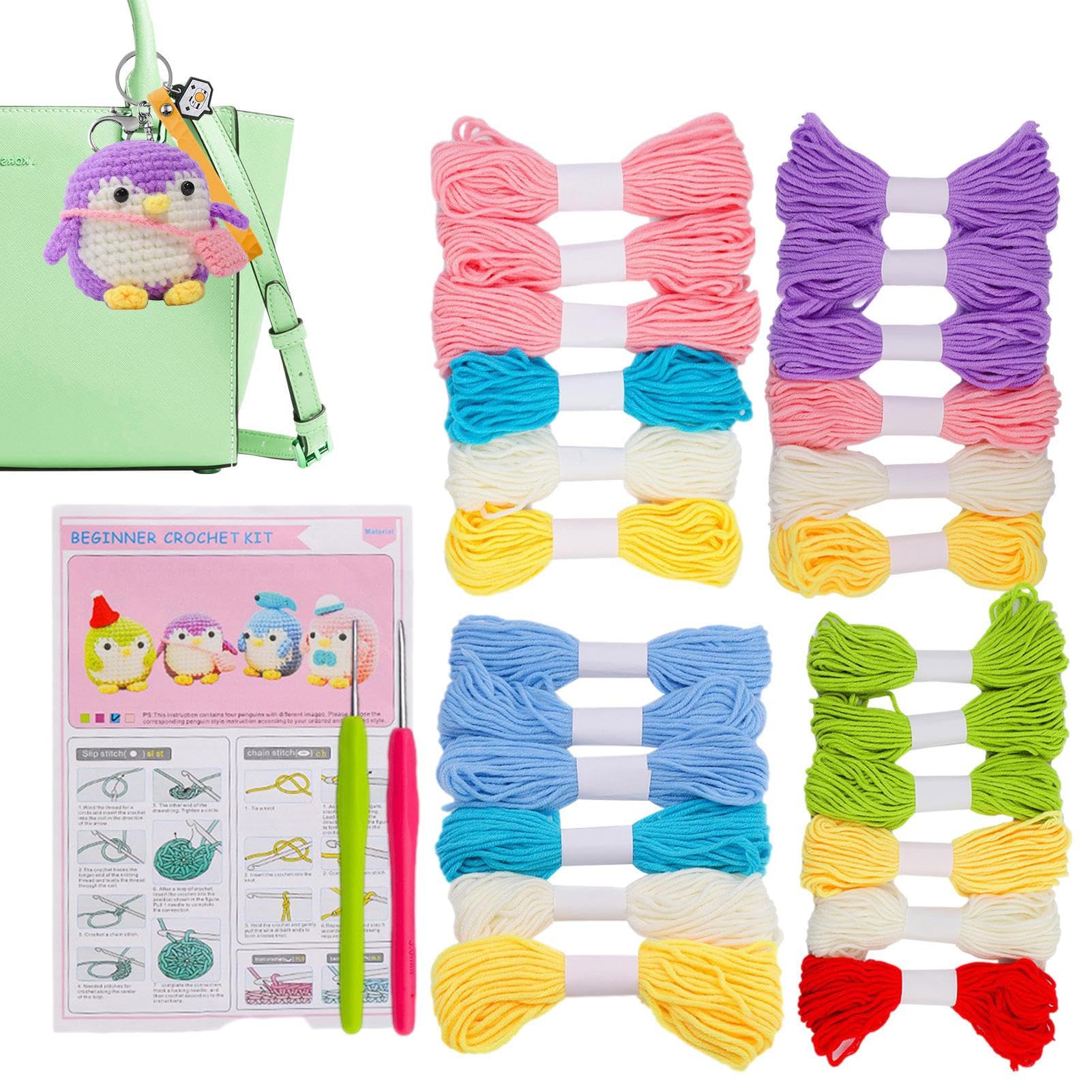 Teksome Crochet Kit for Beginners Adults - Crochet Kit with Step-by-Step Video Tutorials - Crochet for Beginners, Crochet Kit for Beginners Kids, Learn to Crochet Kits