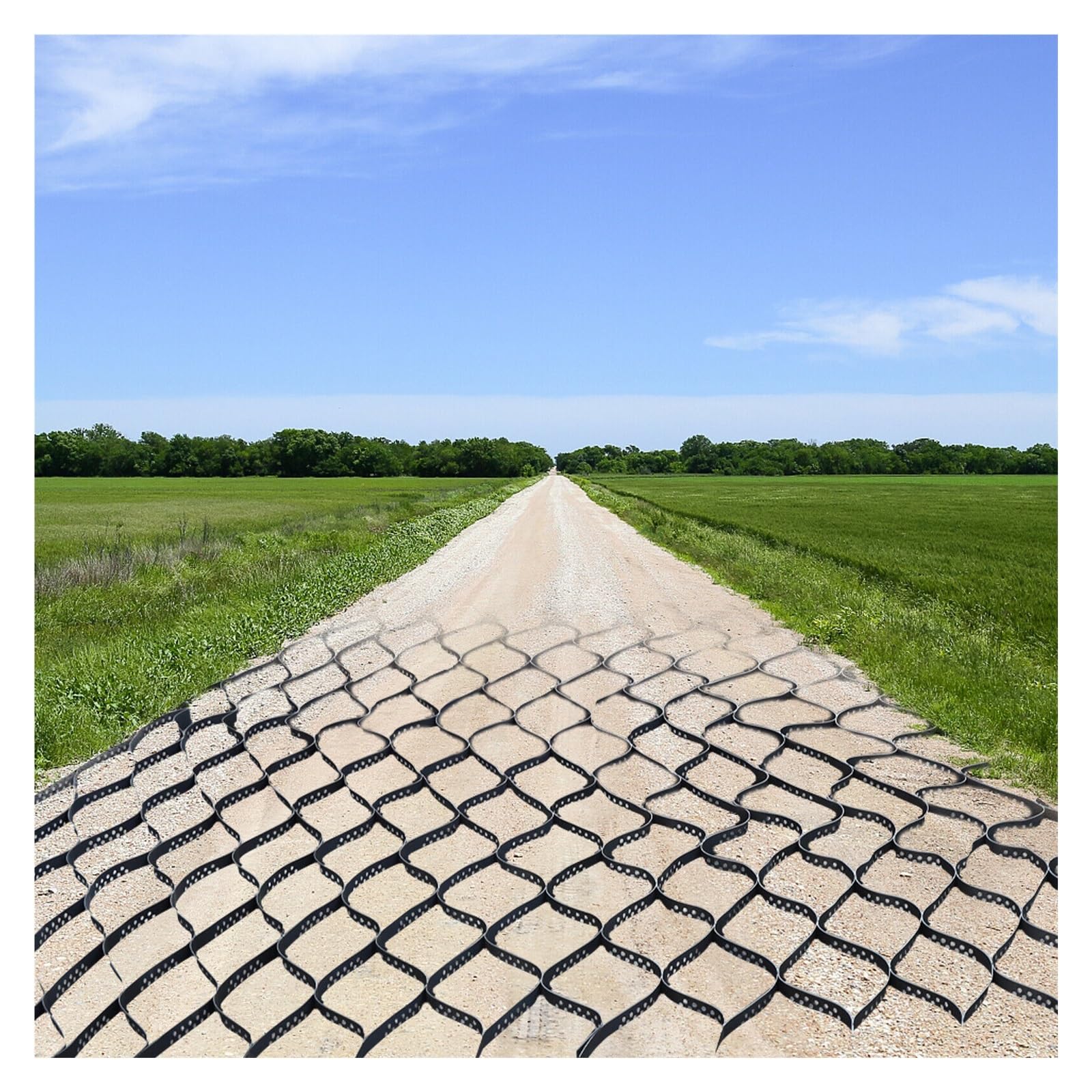 Honeycomb Gravel Pathway Grid, 5cm/10cm Thick Plastic Ground Geo Grid Driveway Ground Pavers for Landscaping, Gravel Grids Stabilizer for Hillside/Walkway/Paths/Shed/Garden/Slopes(5cm/2" High,3x5m (10