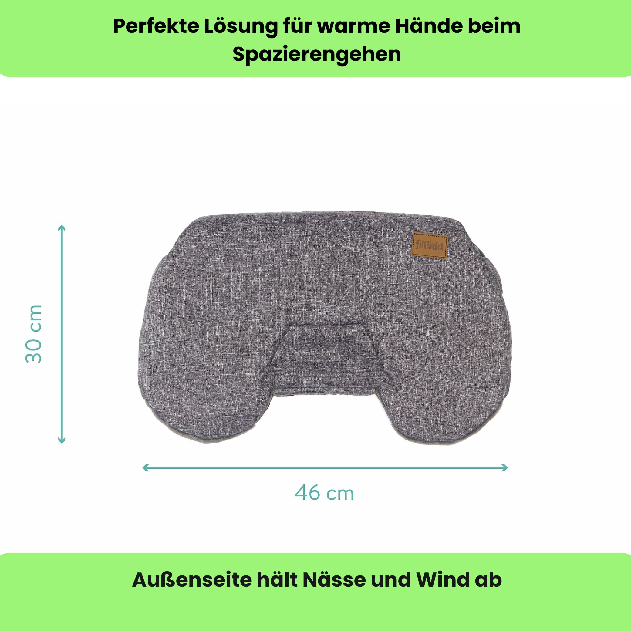 Fillikid Handwärmer Kalix Kinderwagen Buggy Exklusiv | Handschuhe Winddichter & wasserabweisender Winterbegleiter | Weiches Coralfleece-Futter | Handmuff Langlebig & Stylisch