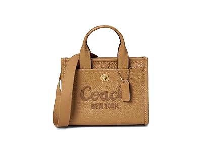 COACH Cargo Tote Bag 20 Shoulder Handbags Honey Brown, Cotton/Leather/Textile