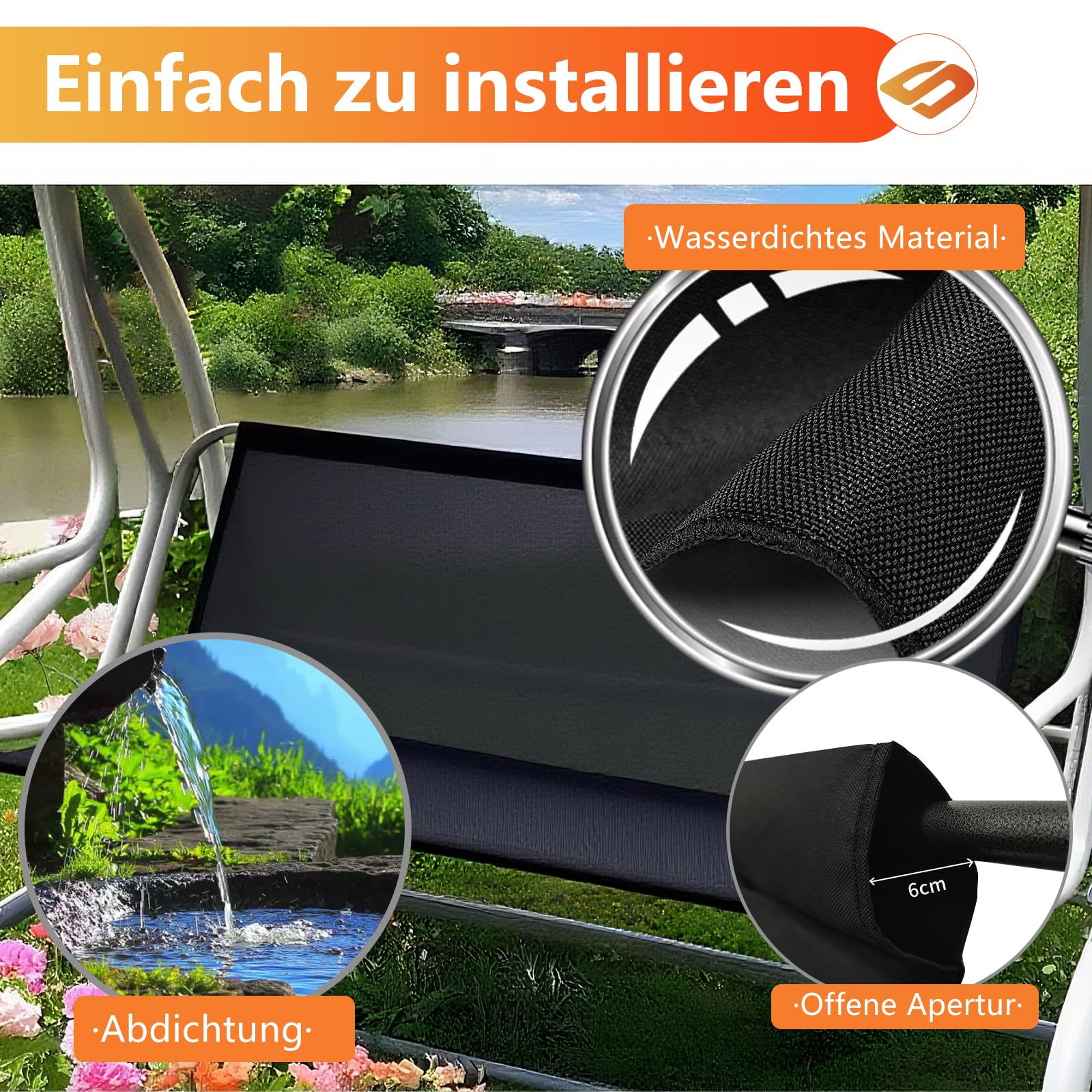 Textilene Hollywoodschaukel Sitzbezug Dauerhaft,Ersatz-Schaukelsitzbezug für Gartenschaukel,Textilene Schaukelsitz Sitzbezüge,Hollywoodschaukel Ersatzteile Sitzfläche