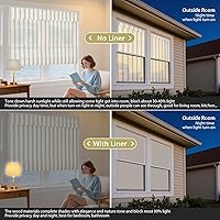 Vista 8 de LETAU Persianas romanas de madera sin cordón para ventana, persianas de bambú con filtro de luz para interiores, hogar, oficina, cocina, patrón 1