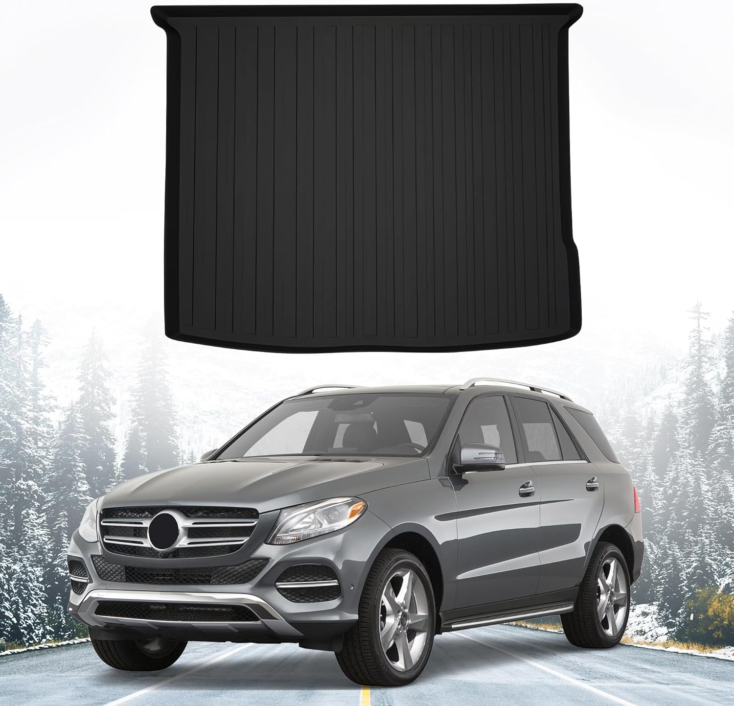 Premium Cargo Liner for Mercedes-Benz GLE 2016-2019 - 100% Protection - Custom Fit Car Trunk Mat - All-Season Black Cargo Mat - 3D Shaped Laser Measured Trunk Liners for Mercedes-Benz ML 2012-2015
