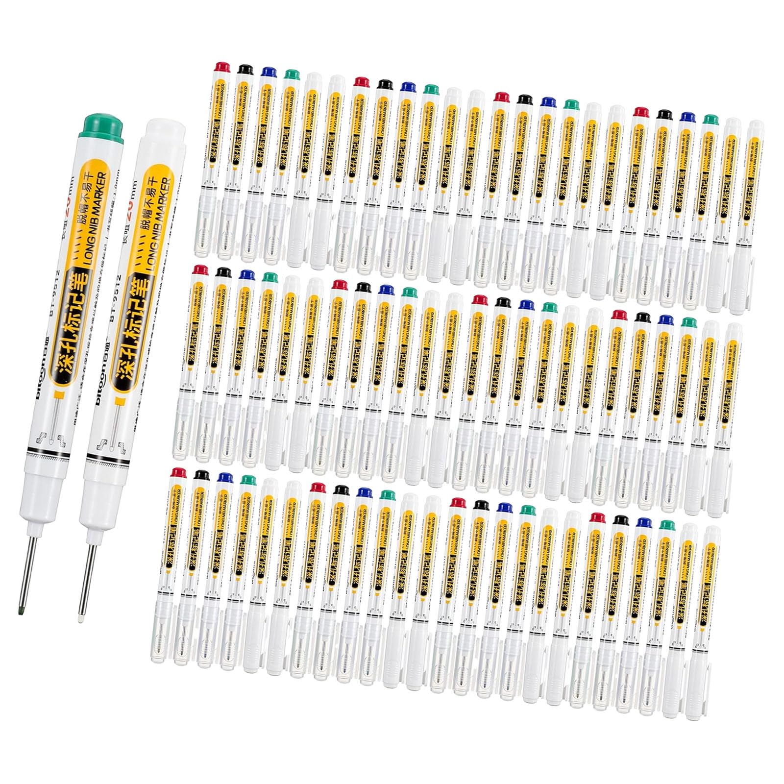 Kalttoy Of 75 Comfortable Grip Hole Marker Pen Ergonomic Designs for Extended Use in Building Site and Applications Accuracy Poles Marking Pen