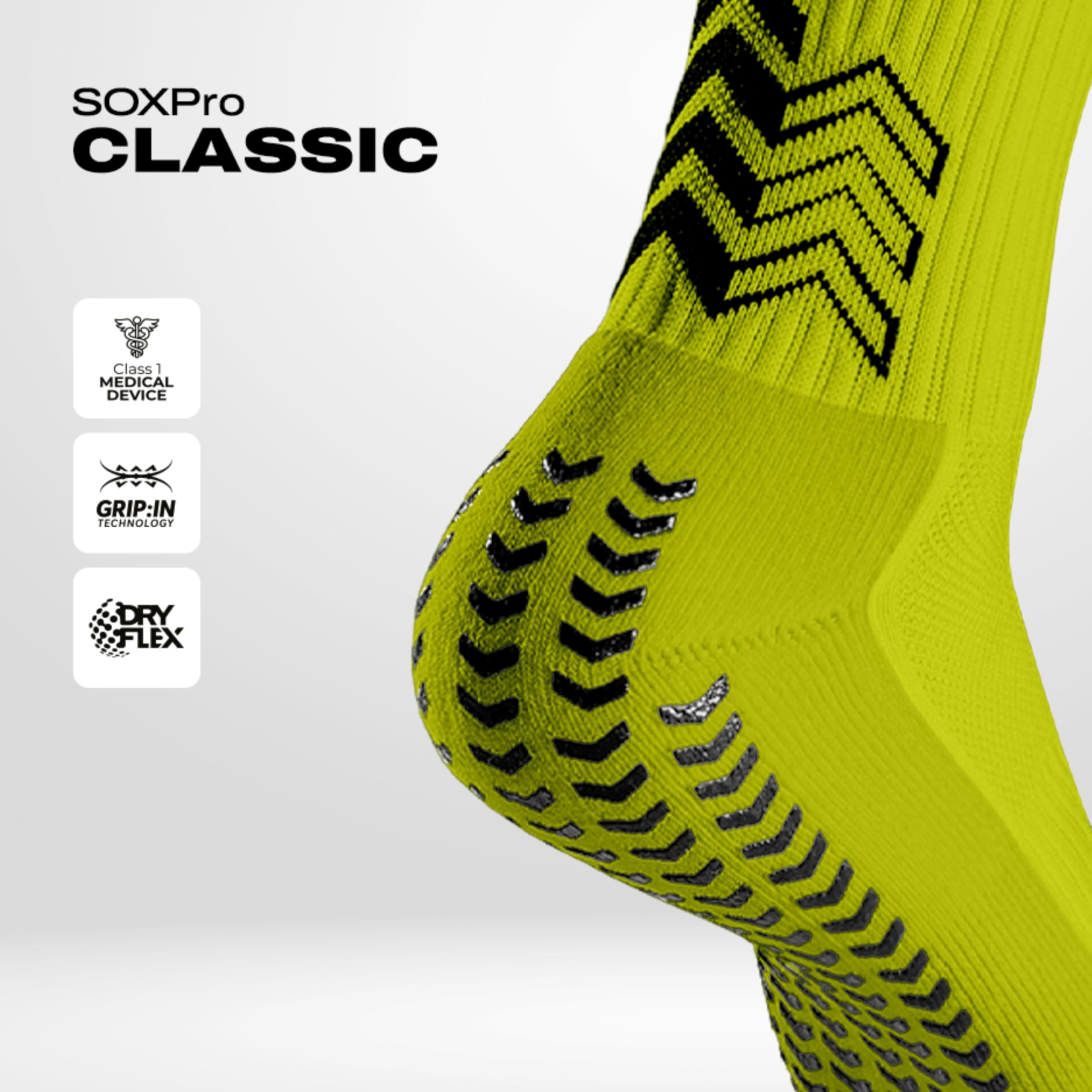 SOXPro Classic - Calcetines antideslizantes - Flechas GRIP de silicona - Antiblasuras - Transpirable - Estabilidad y Control