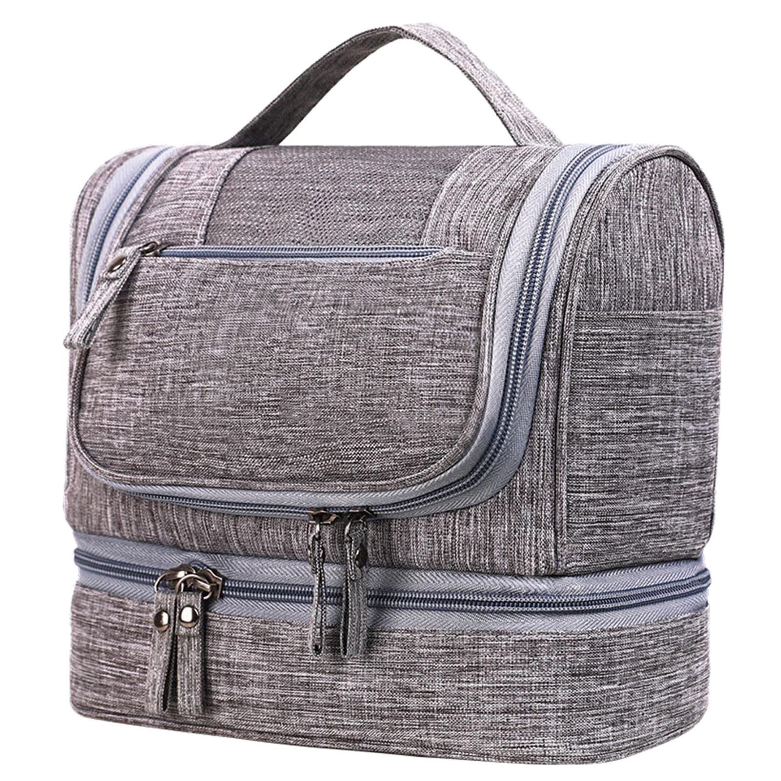 Jazuaiao Easy to Carry Travel Wash Bag Wet and Dry Separation Travel Toiletry Bag Wet Dry Separation Waterproof Cosmetic Storage