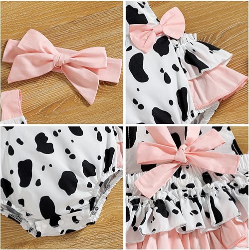 Miniatura 4 de AWIBMK Traje de bebé de primer cumpleaños para niña, vestido de encaje para bebé, bohemio, arcoíris, minifalda, tutú con diadema para sesión de fotos