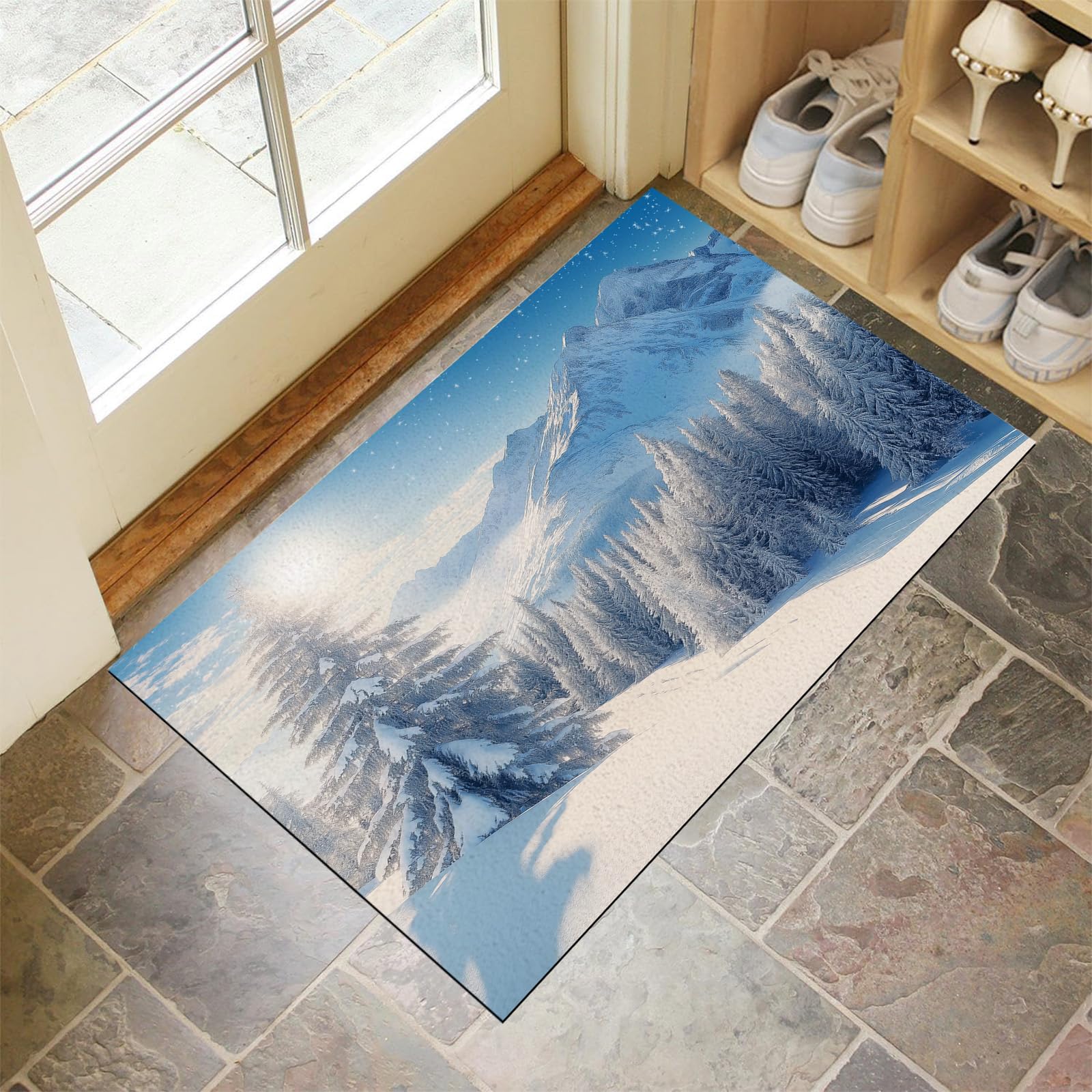 Tapis d'entrée lavable en machine pour stopper la boue et la saleté