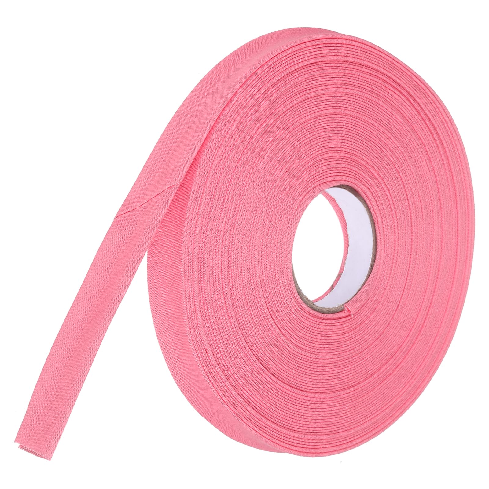 sourcing map 1.5cm Double Fold Bias Tape Polyester (Watermelon Red 14.6m) โ image 1