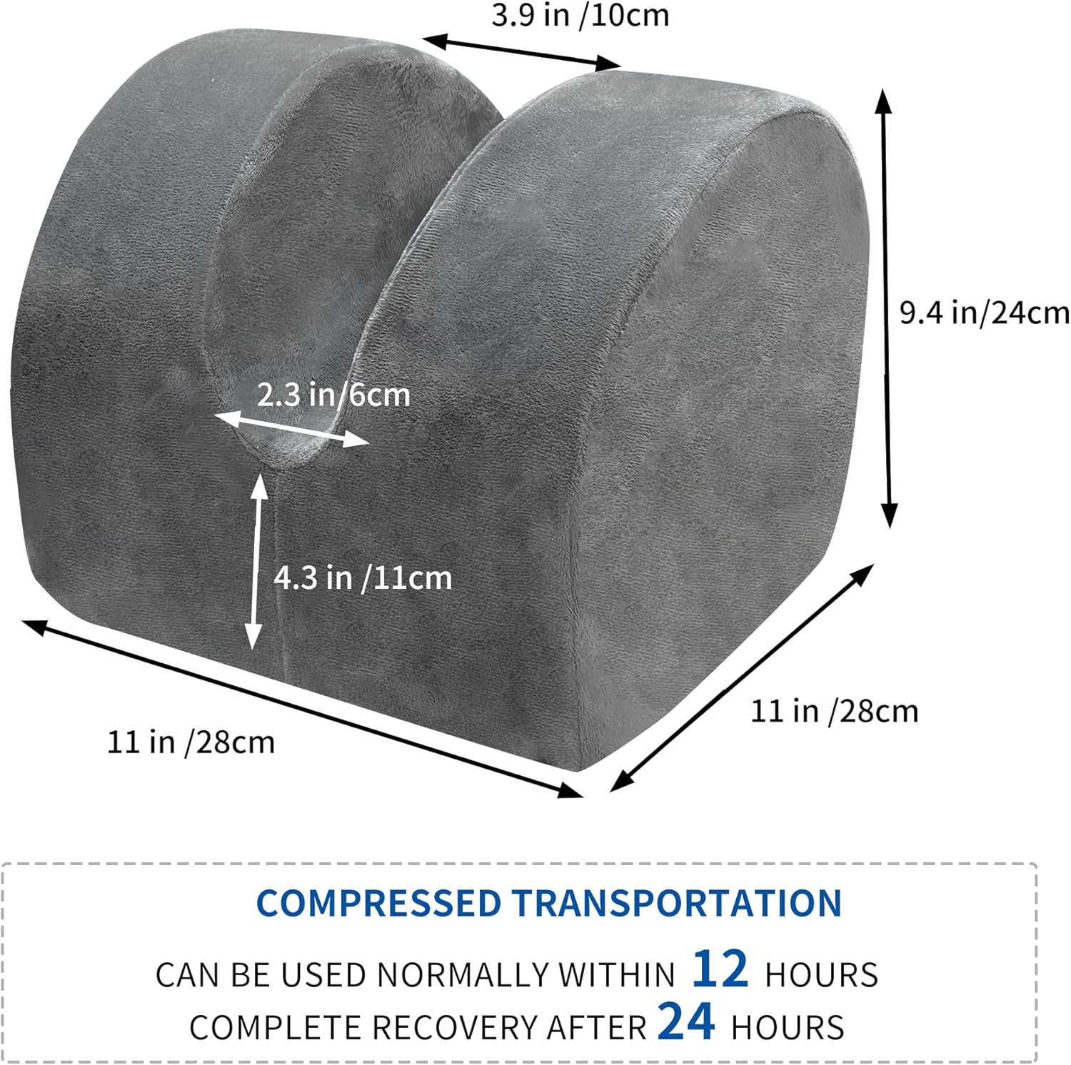 Knee Replacement Pillow for Post-Op Leg Elevation & Extension Support – Heel-Lift Wedge for Lower-Limb Alignment and Comfortable Rest