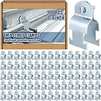 Vista 17 de Landhoow Emt Pipe - Abrazaderas universales de puntal para canal, accesorio de conducto electro galvanizado con perno y tuerca, herramienta