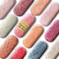 Vista 21 de Cotton to The Core - Hilo de algodón para ganchillo, paquete de 6 (852 yardas/300G), patrones gratuitos, apto para principiantes, hilo suave