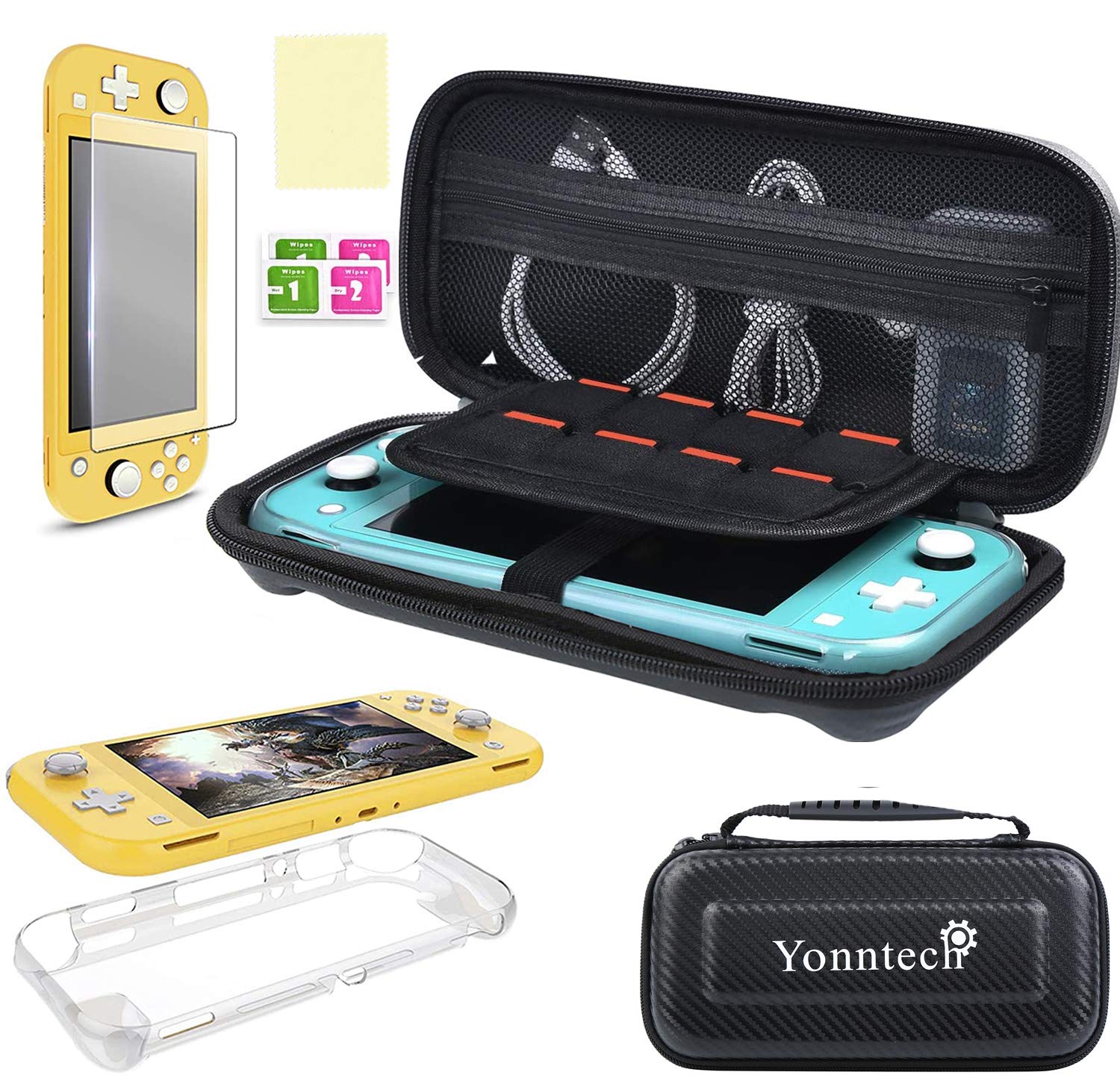 Yonntech [3 Pack] Screen Protector for Nintendo Switch Lite 9H Hardness High Definition Switch Lite Tempered Glass High Transparent Anti-Scratch Screen Protector Compatible with Nintendo Switch Lite