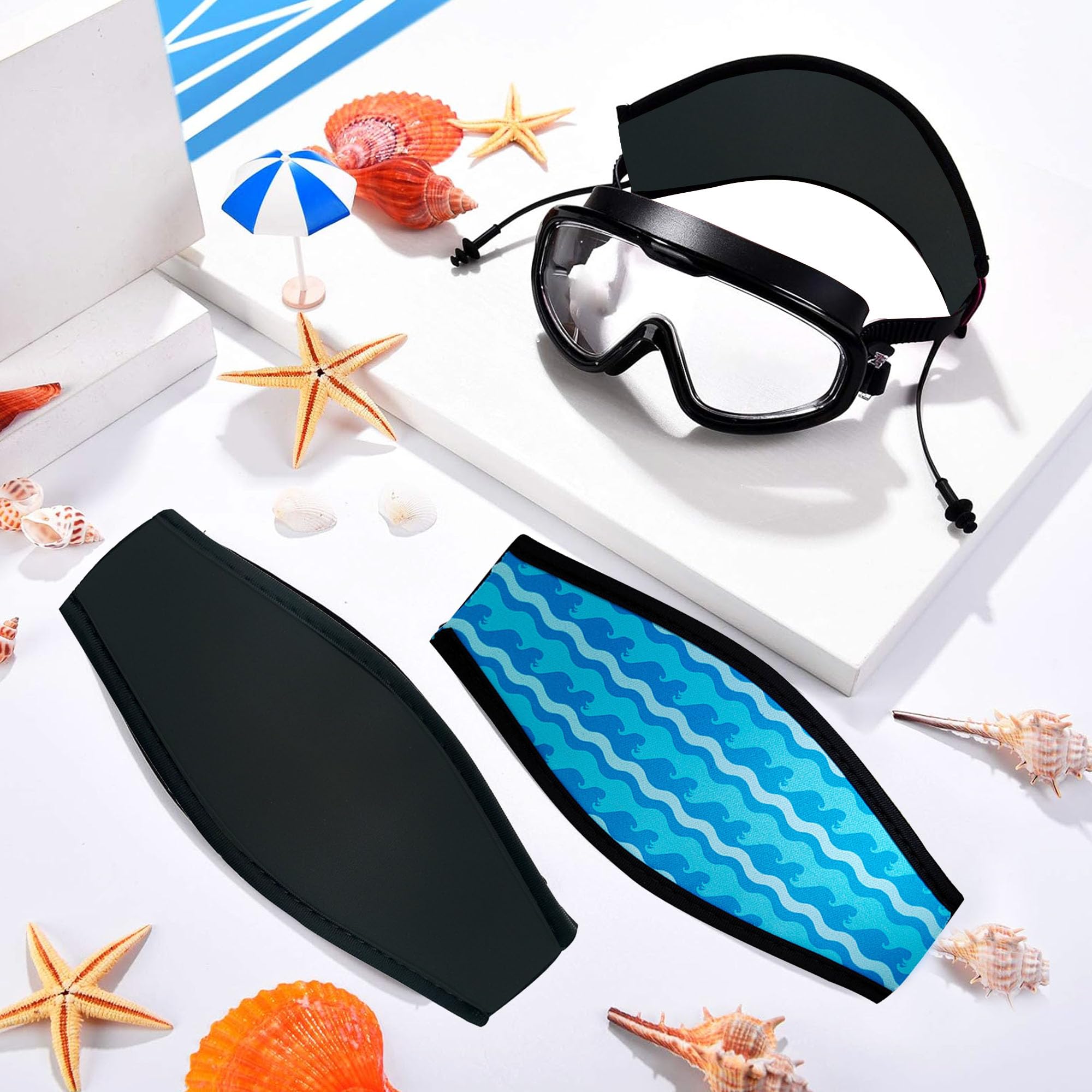 2 Pezzi Cinturino Maschera in Neoprene Cinghia per maschera subacquea in neoprene Copertura per Cinghia per Maschera in Neoprene per Copertura Maschera Nuoto, immersioni