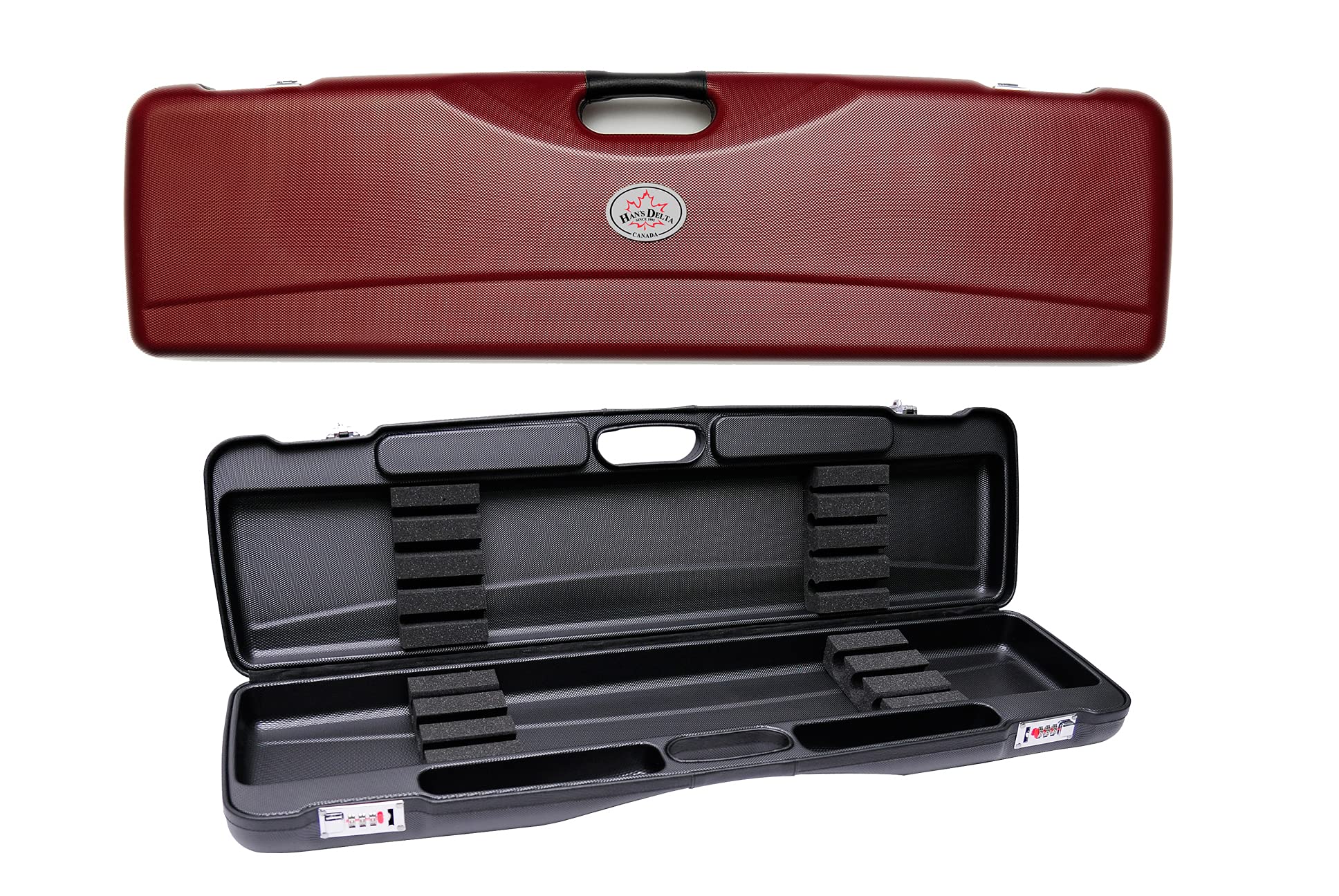 Delta 3x4 Columbia 3Butts and 4Shafts Pool Cue Case (Several Colors Available) (Red)