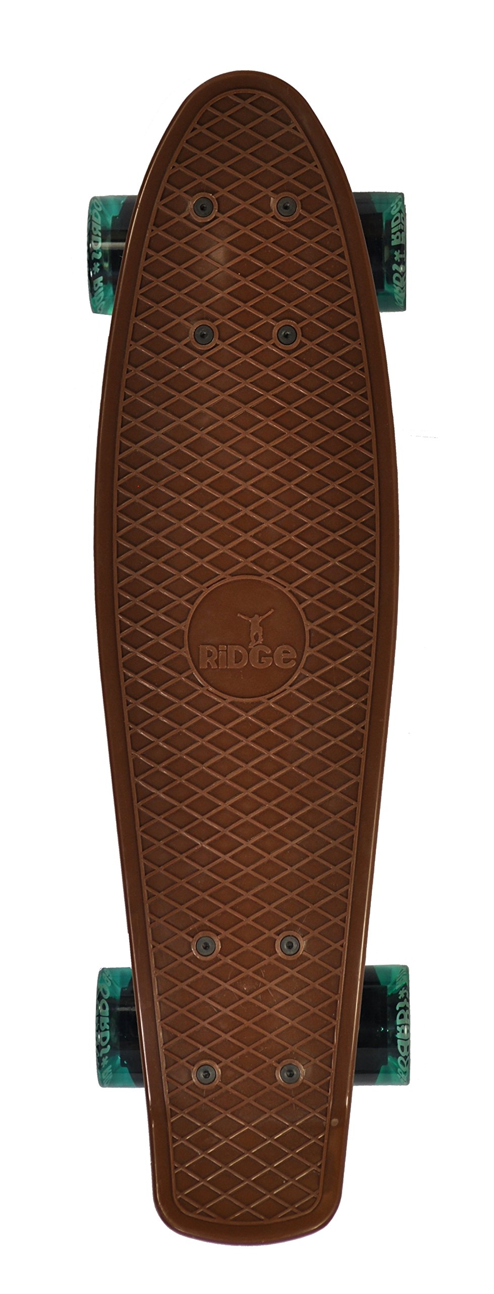 Skateboard Cruiser Mini 55cm Ridge - Roues 59mm Souples - Monté Usine - Style Rétro