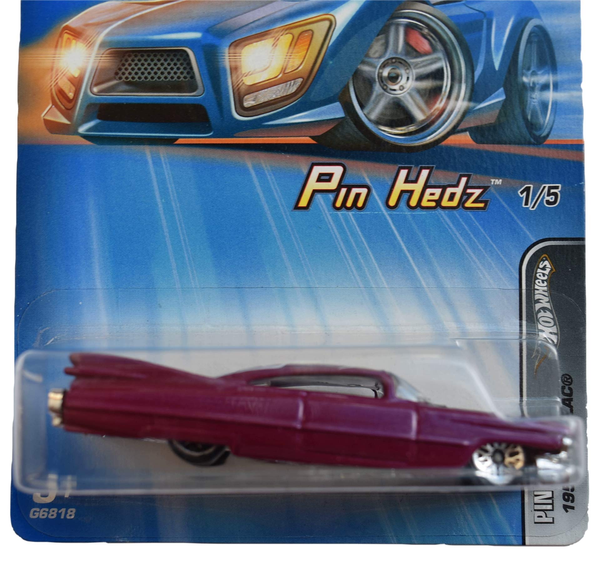 Amazon.com: Hot Wheels Pin Hedz 1/5 1959 Cadillac #91, Magenta