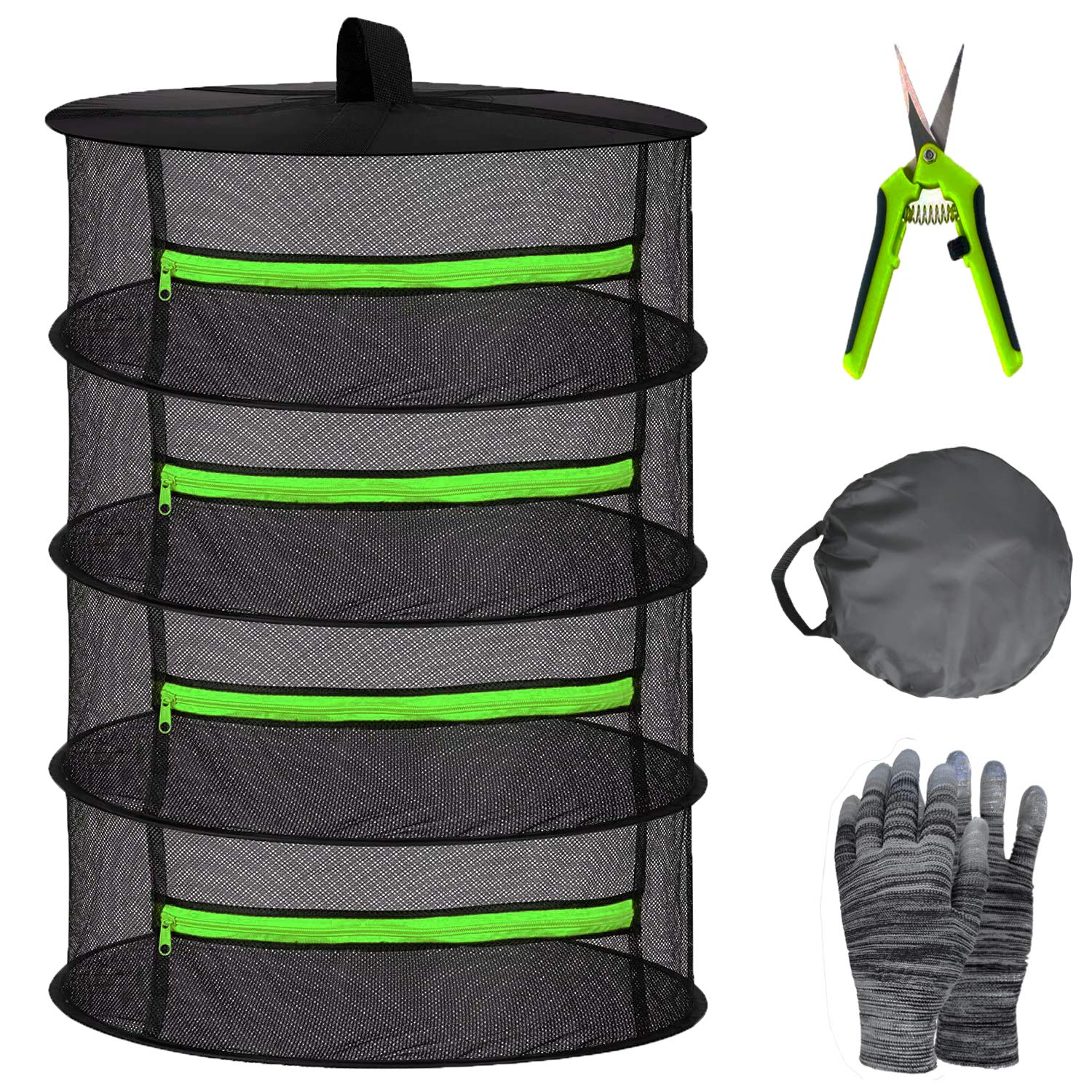 Buy YOUSHENGER 4 Layer 2ft Drying Rack Net Black Mesh Hanging Drying