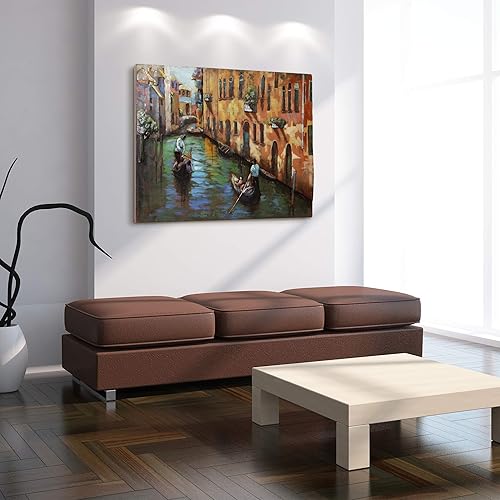 Miniatura 5 de Empire Art Direct Arte de pared dimensional pintado a mano de hierro mixto de Venecia, 48 x 32 x 2.4 pulgadas, listo para colgar (PMO-140335-4832)