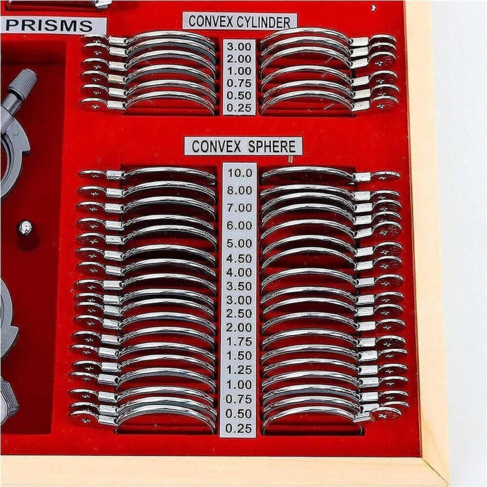 Set di Lenti di Prova Ottiche da 104 Pezzi, Telaio di Prova per Test Optometrico con Custodia in Alluminio, Attrezzatura per Lenti di Prova Accessori per La Protezione degli Occhi