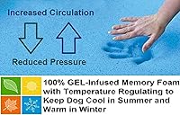 Vista 7 de Dogbed4less Cama ortopédica de espuma viscoelástica de gel prémium para perros extragrandes, forro impermeable y funda de gamuza color espresso