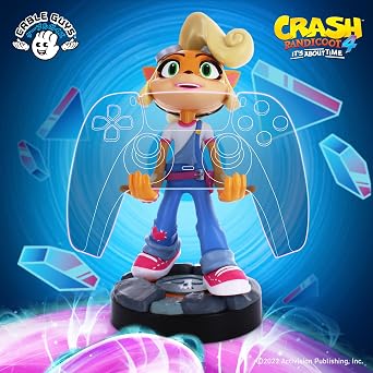 Exquisite Gaming: Crash Bandicoot 4: Coco - Original Mobile Phone & Gaming Controller Holder, Device Stand, Cable Guys, Licensed Figure