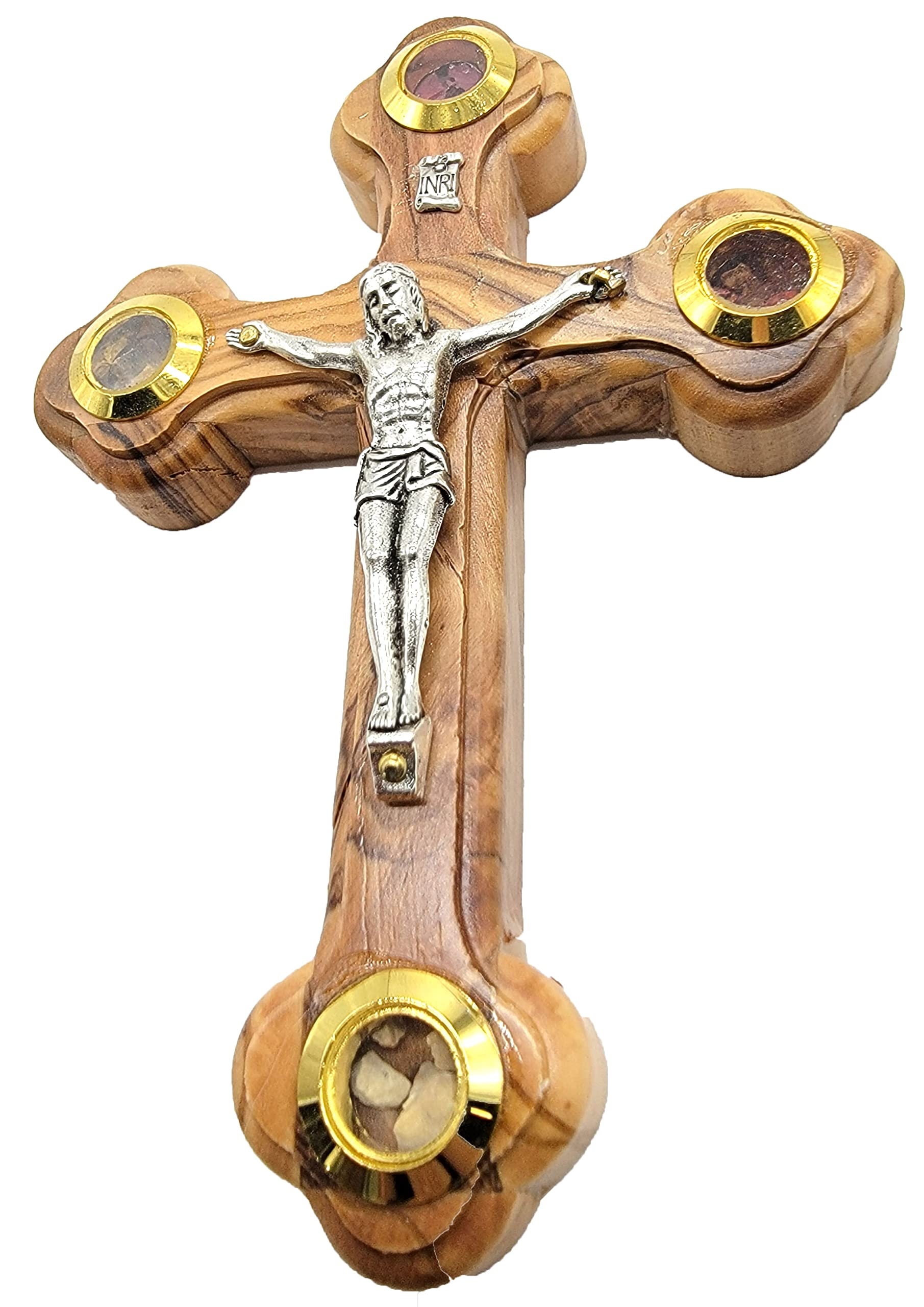 Zuluf Wall Catholic Crucifix Cross With Elements Christian Holyland Gift 14cm - CRS036