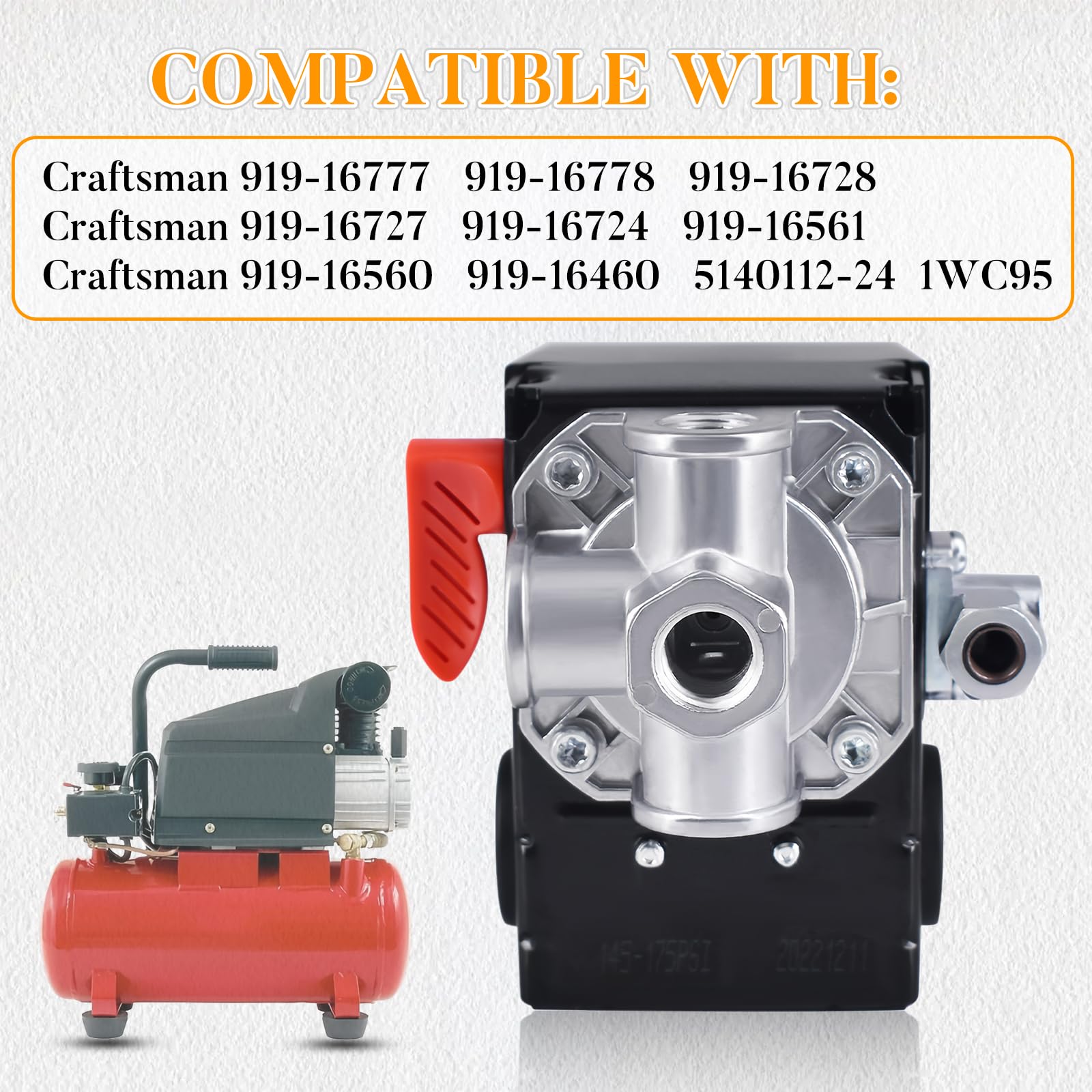 Craftsman Air Compressor Pressure Switch - 145-175 PSI -2