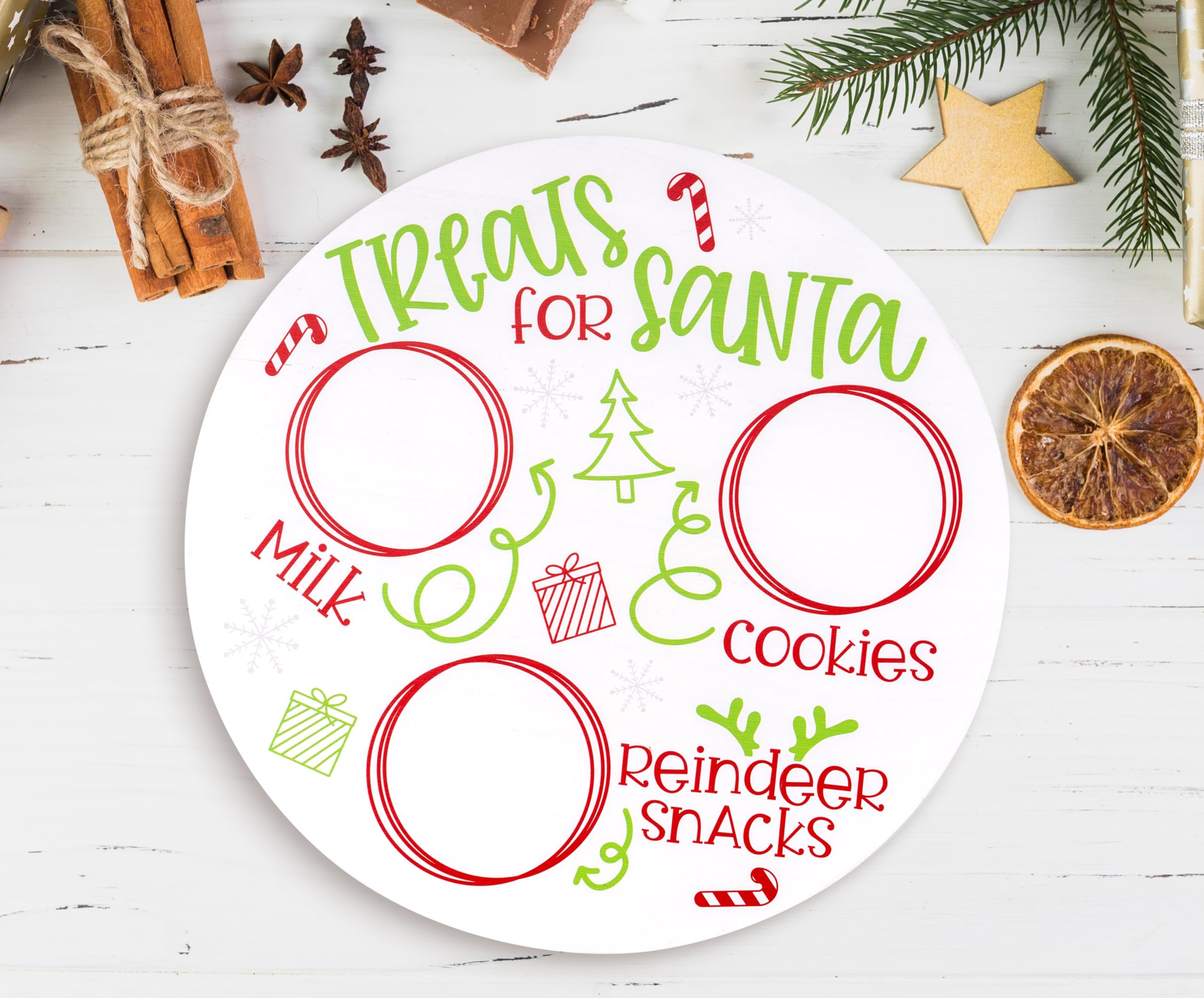 Santa Cookie Plate, Cookies for Santa Tray, Milk and Cookies Wood Board