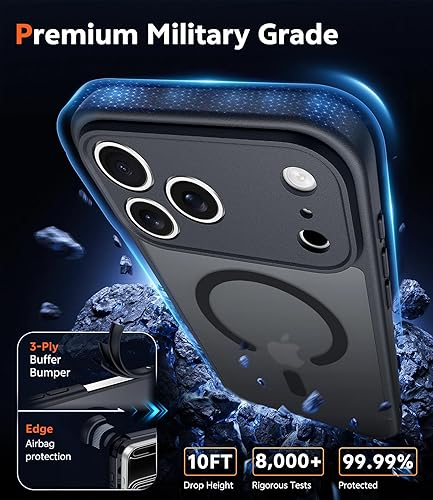 Miniatura 80 de Fntcase Funda para iPhone 15 Plus y 14 Plus de 6.7 pulgadas, magnética, a prueba de golpes de grado militar, antiamarilleo, delgada, protectora