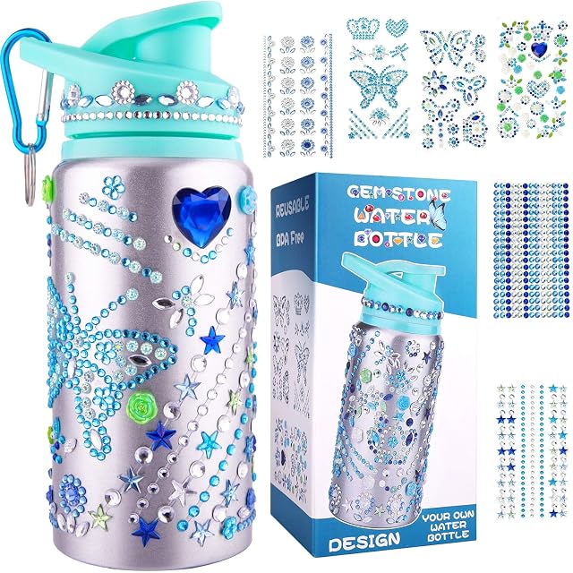 Gifts for Girls Decorate Your Own Water Bottle Kids Craft Kits for Kids Birthday Gifts for Girls Children Toddlers Teenage Girls Gifts 5 6 Year Old Girl Gifts Easter Craft Kits Arts and Crafts