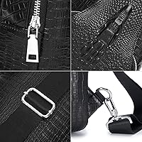 Vista 100 de LUKZIJAES Bolso bandolera de cuero genuino para hombre marrón (#1-Brown)