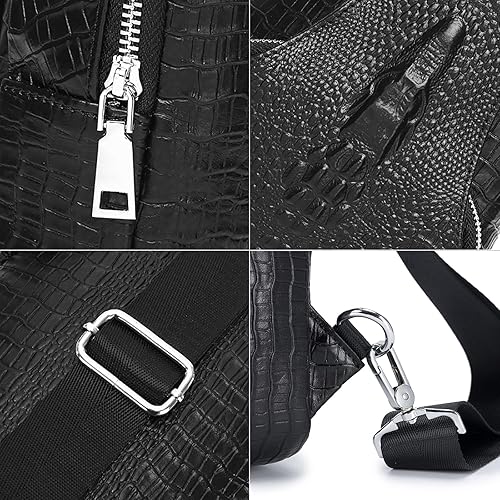 Miniatura 100 de LUKZIJAES Bolso bandolera de cuero genuino para hombre marrón (#1-Brown)