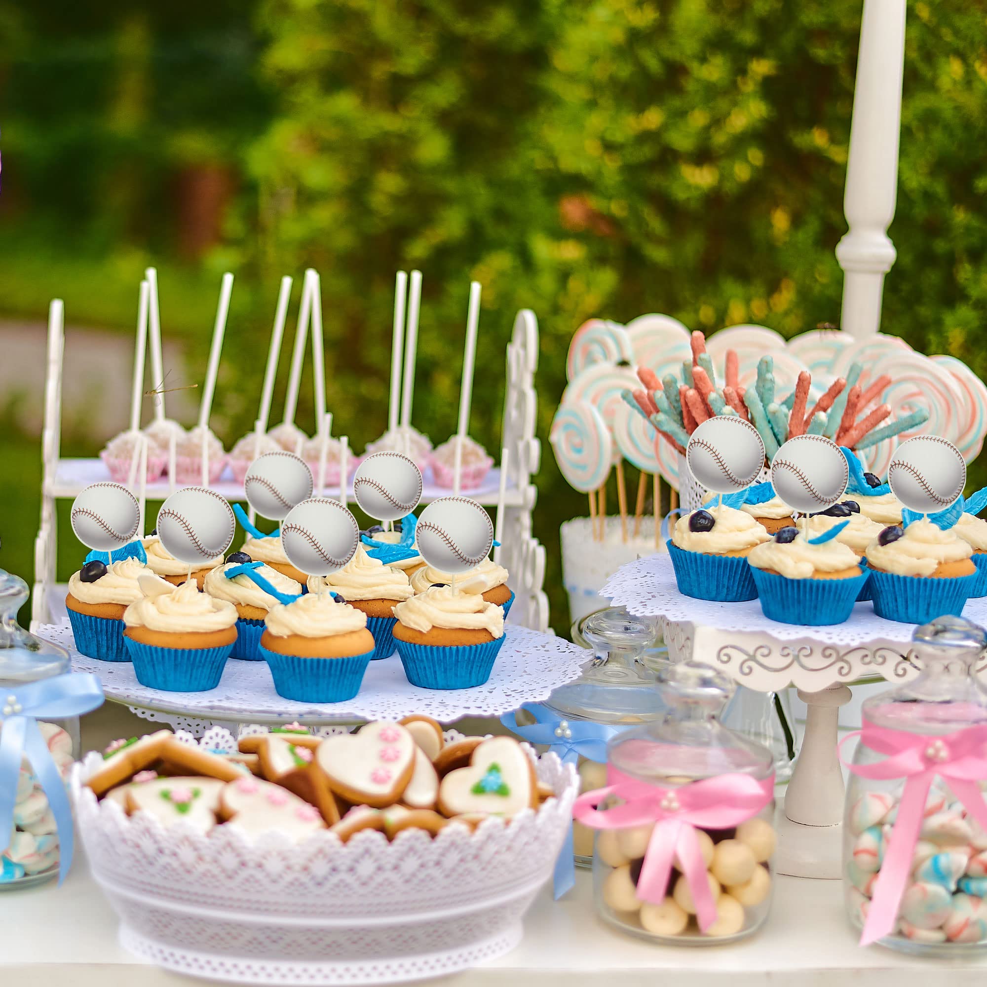 20 Stück Baseball Cupcake Topper Aus Kunstharz – Sport-Deko Für Babyparty, Geburtstag & Hochzeit