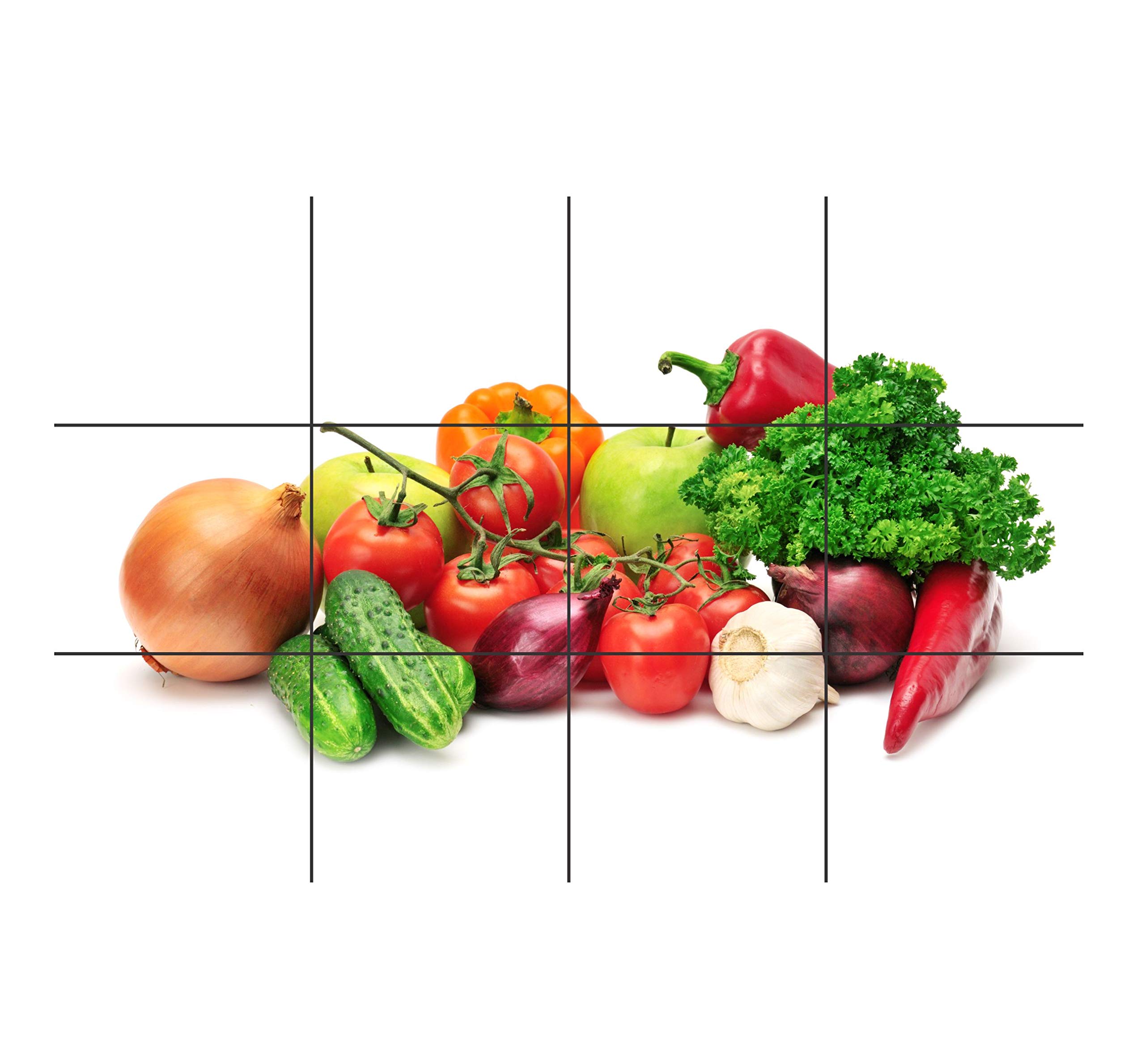 Sticker Hub Waterproof Kitchen Fresh Vegetable Wall Sticker Wallpaper/Wall Sticker Multicolour - Kitchen Wall Coverings Area (61Cm X92Cm) DKKWS67 (B07V1GKJNG) Amazon Price History, Amazon Price Tracker