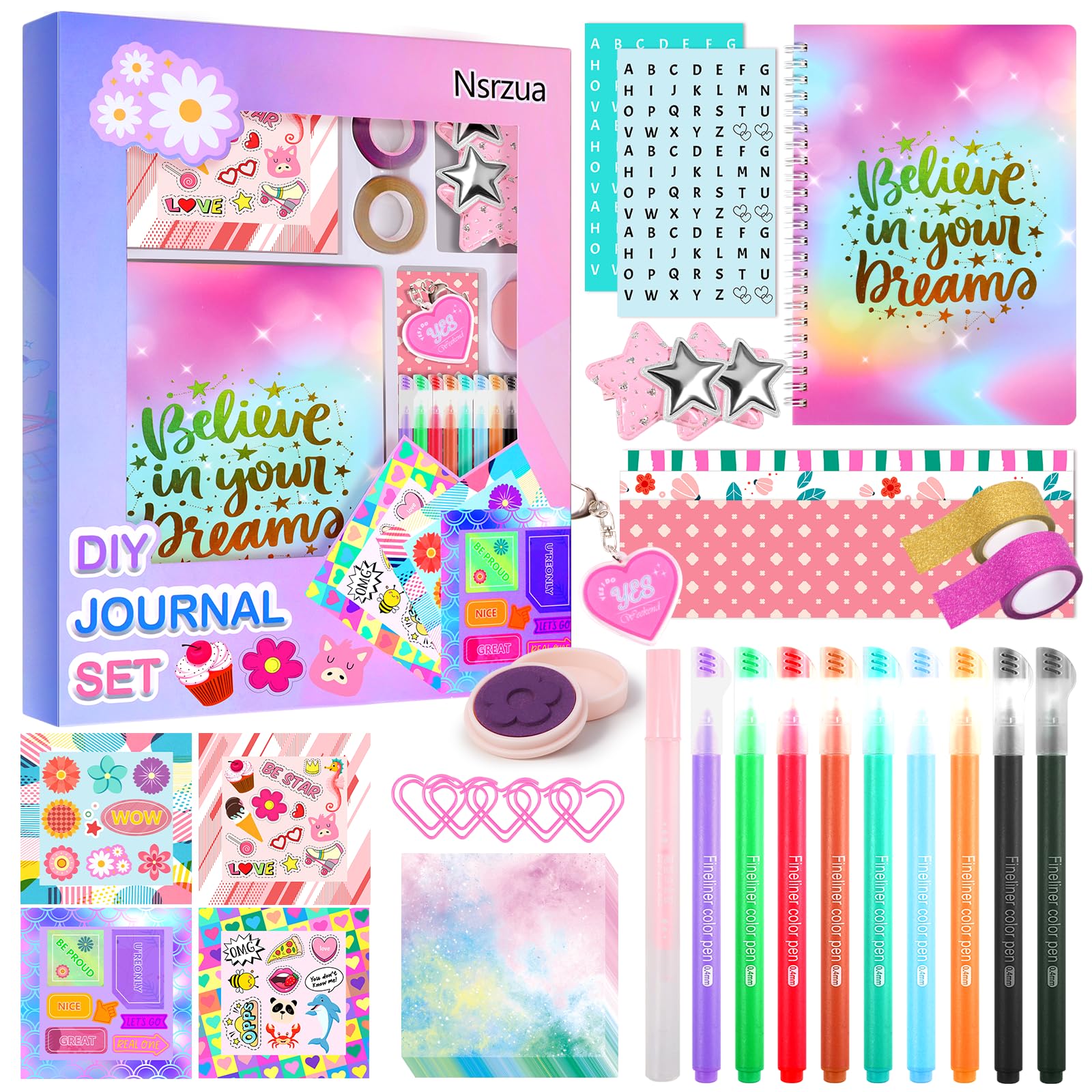 DIY Journal Kit for Girls,Toys for Ages 8-14 and Birthday Gifts for Girls