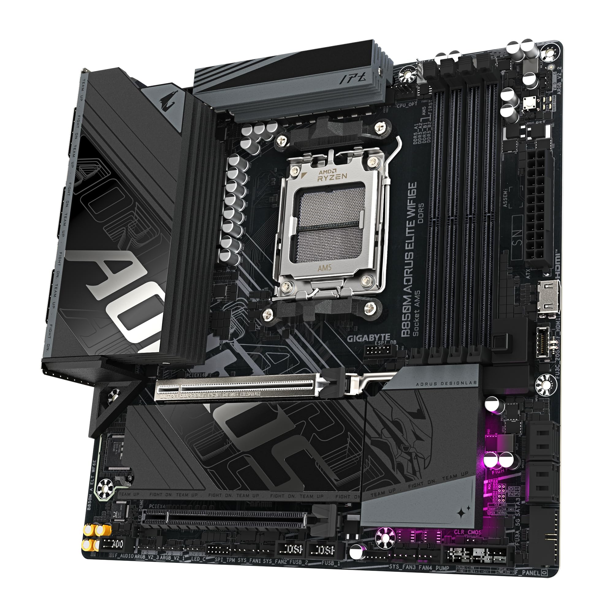GIGABYTE B850M AORUS ELITE WIFI6E LGA1851 DDR5 7600MHz(OC) PCIe