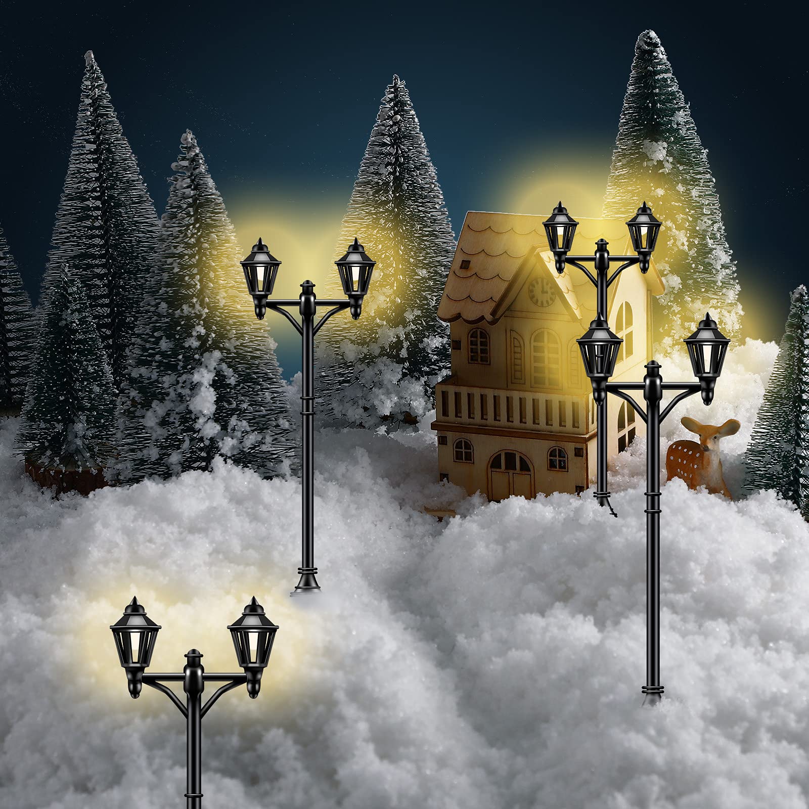 Amazon.co.jp: NERVUP 8ピース クリスマスビレッジ ダブルストリート