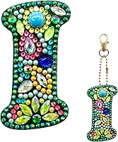 Vista 14 de YOYA Llaveros de pintura de diamantes de doble cara 5D letras 5D Kit de llaveros de pintura de diamantes de taladro completo para bricolaje, letras