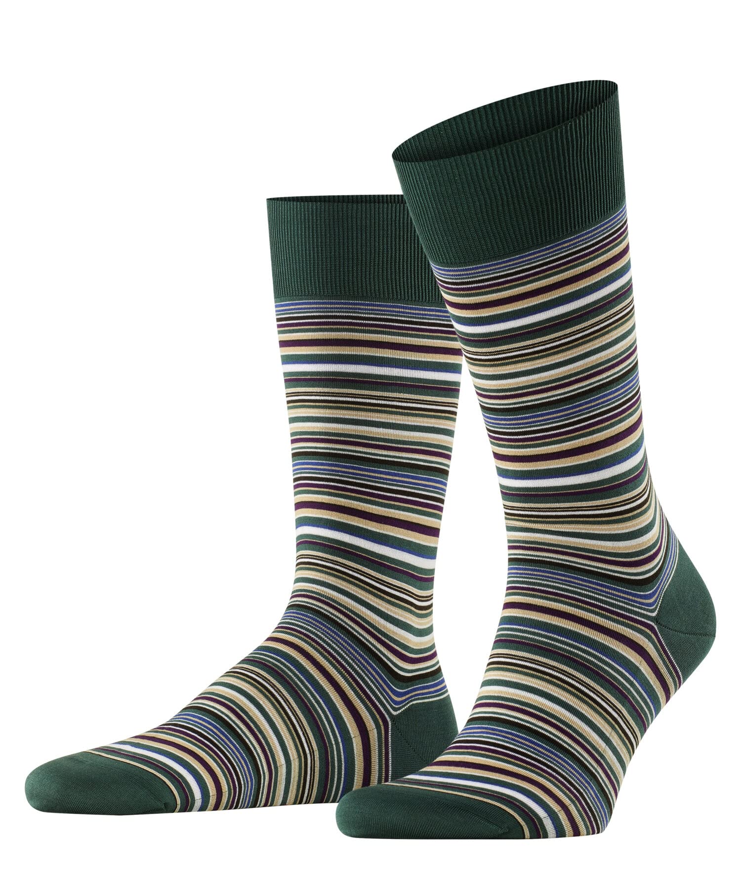 FALKE Men's Microblock M So Cotton Patterned 1 Pair Socks, Green Hunter 7441, 8.5-9.5