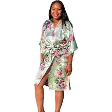 CCcollections Long Kimono Robe for Women s | Premium Peacock Long Bridesmaid Robe | Ideal for, Bridal Shower, Anniversary & Birthday Women s Gift