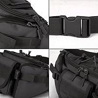 Vista 8 de ArcEnCiel resistente al agua Táctico Cinturón de cadera Cintura Pack Bolsa Fanny Militar Packs Bolsa para senderismo escalada al aire libre Bumbag
