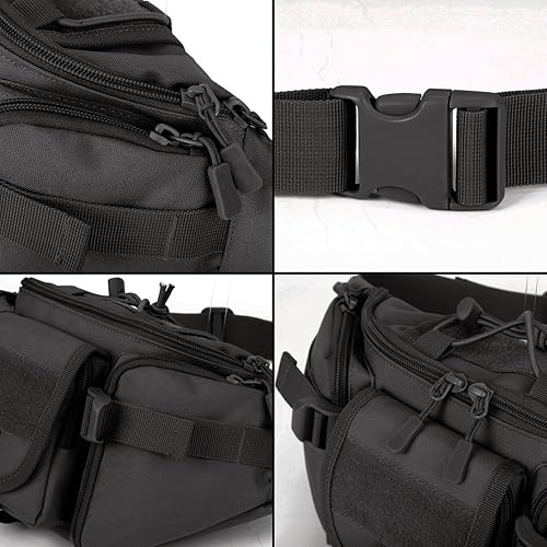 Miniatura 9 de ArcEnCiel resistente al agua Táctico Cinturón de cadera Cintura Pack Bolsa Fanny Militar Packs Bolsa para senderismo escalada al aire libre Bumbag