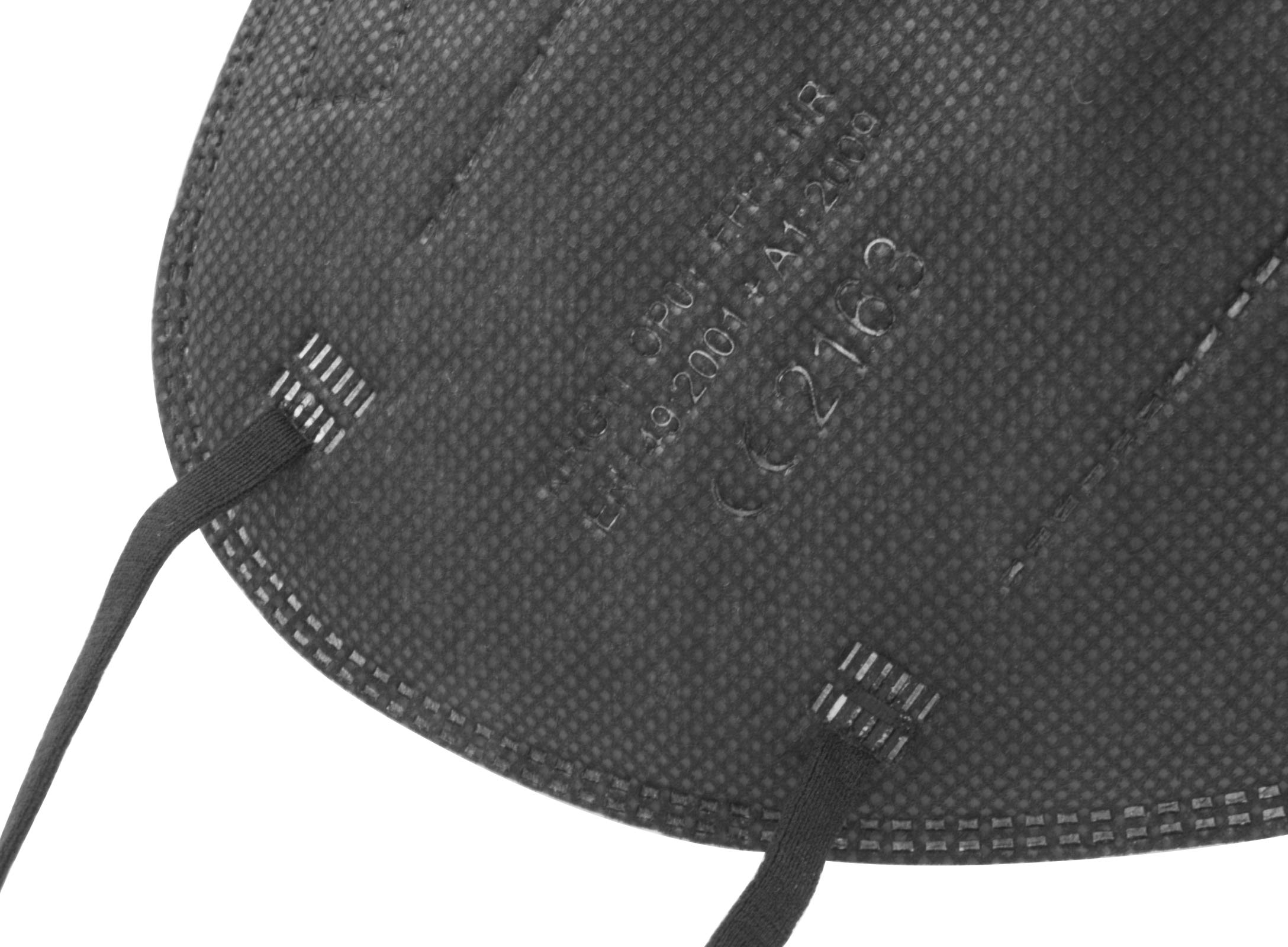 TBOC FFP2 Masken - [Packung 40 Einheiten] Einwegmasken [Schwarz] 5 Schichten [Nicht wiederverwendbar] Atmungsaktives Falten mit Nasenklemme