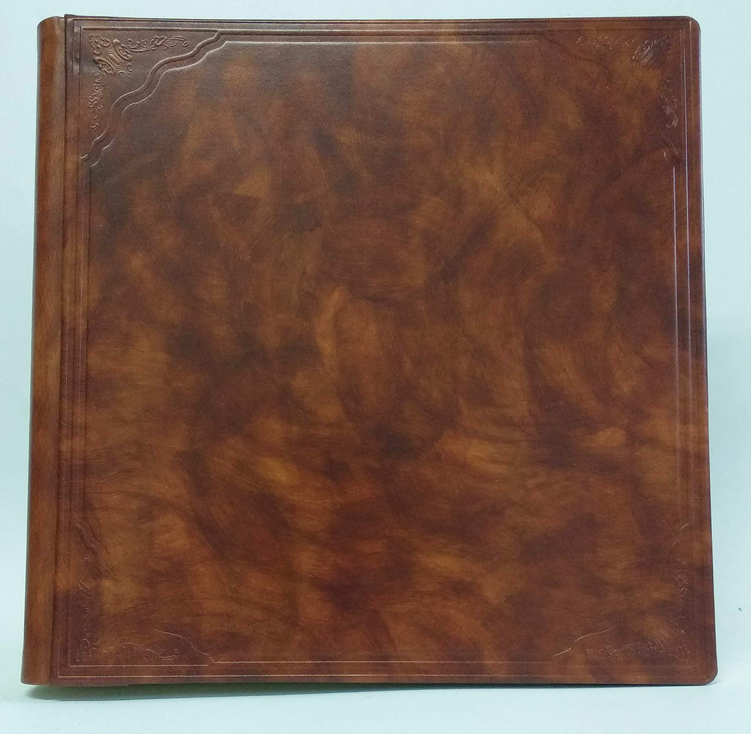 Álbum de Fotos en Color marrón. Medidas 35x35cm, 50 Hojas Lisas Crema. Regalo de Novios, Bodas,Parejas, Celebraciones, Aniversarios.