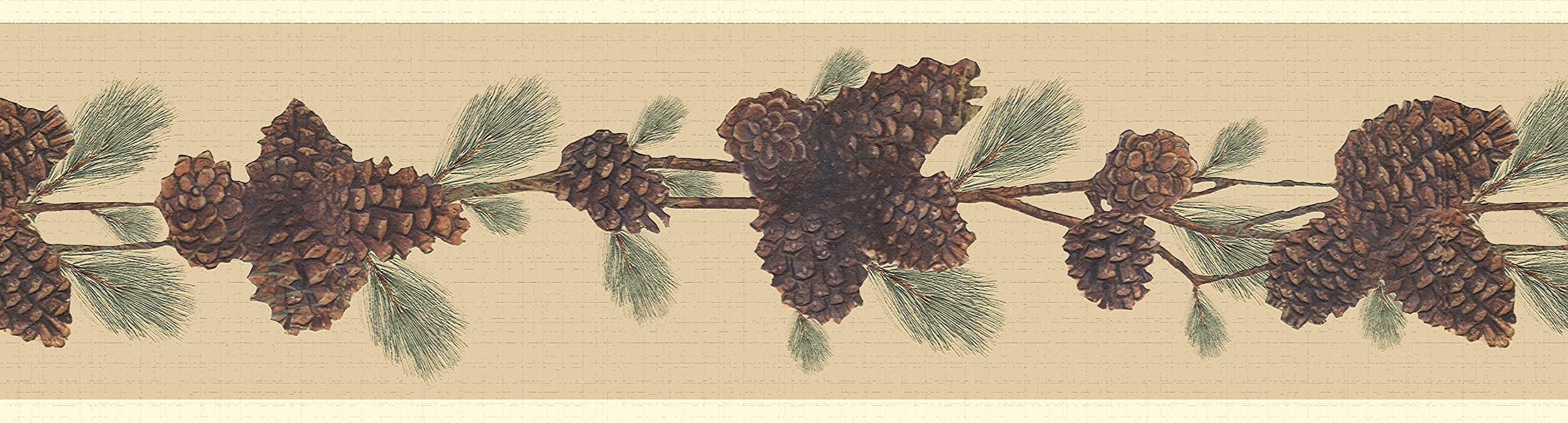 Dundee Deco Tapetenbordüre - Selbstklebende Wandbordüre In Grün Mit Damastranken Retro-Design