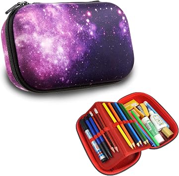 ZIPIT Galaxy Pencil Case for Girls, Cute Aesthetic Pencil Box for School