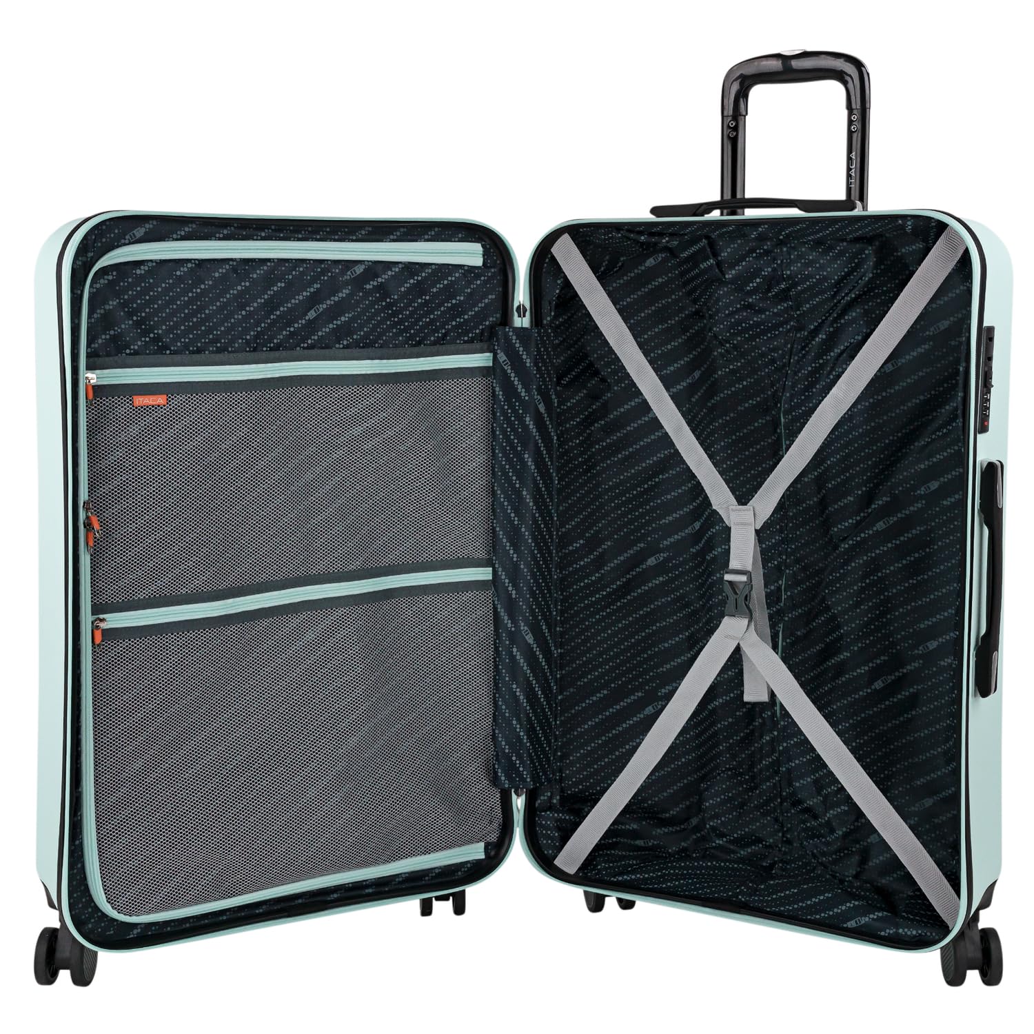 ITACA - Maletas Grandes De Viaje Rígidas Ligeras con 4 Doble Rueda 360° Maleta Grande 23 Kilos Alta Resistencia Maleta XL Duradera, Verde Menta — view 5