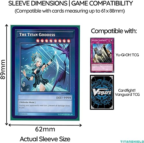 Miniatura 4 de TitanShield (150 mangas) tamaño pequeño japonés, fundas para tarjetas de comercio para Yu-Gi-Oh, Pelea de cartas Vanguard & More