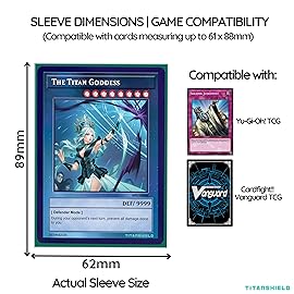 TitanShield (150 Sleeve/Green Small Japanese Sized Trading Card Sleeves Deck Protector for Yu-Gi-Oh, Cardfight!! Vanguard & More